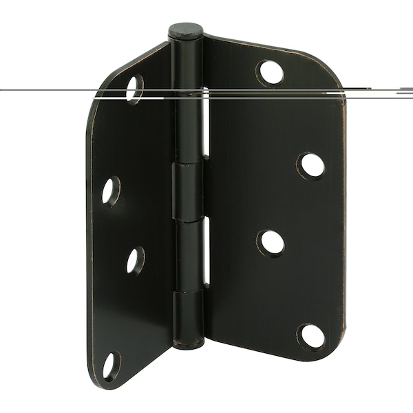 Prime-Line Door Hinge Residential Smooth Pivot, 4 in. with 5/8 in. Radius Corners, Oil Rubbed Bronze 3 Pack U 1150973 - main